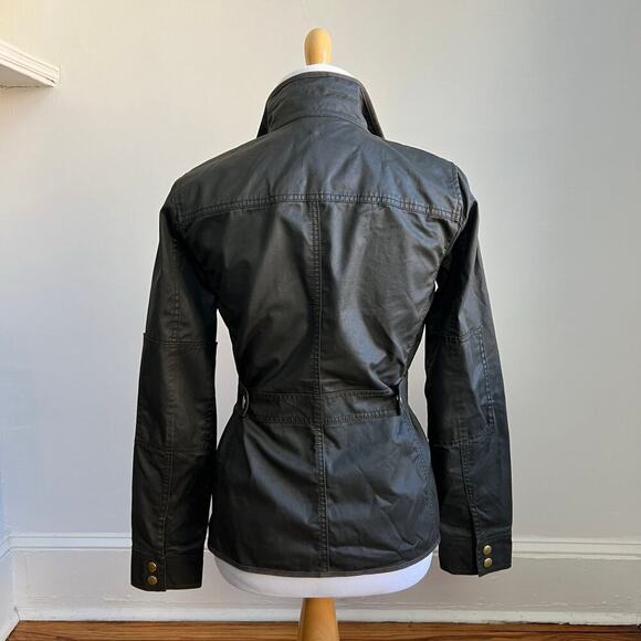 JCrew Downtown Field Waxed Utility Boyfriend Mossy Brown Green Jacket XS Obama - Picture 6 of 16